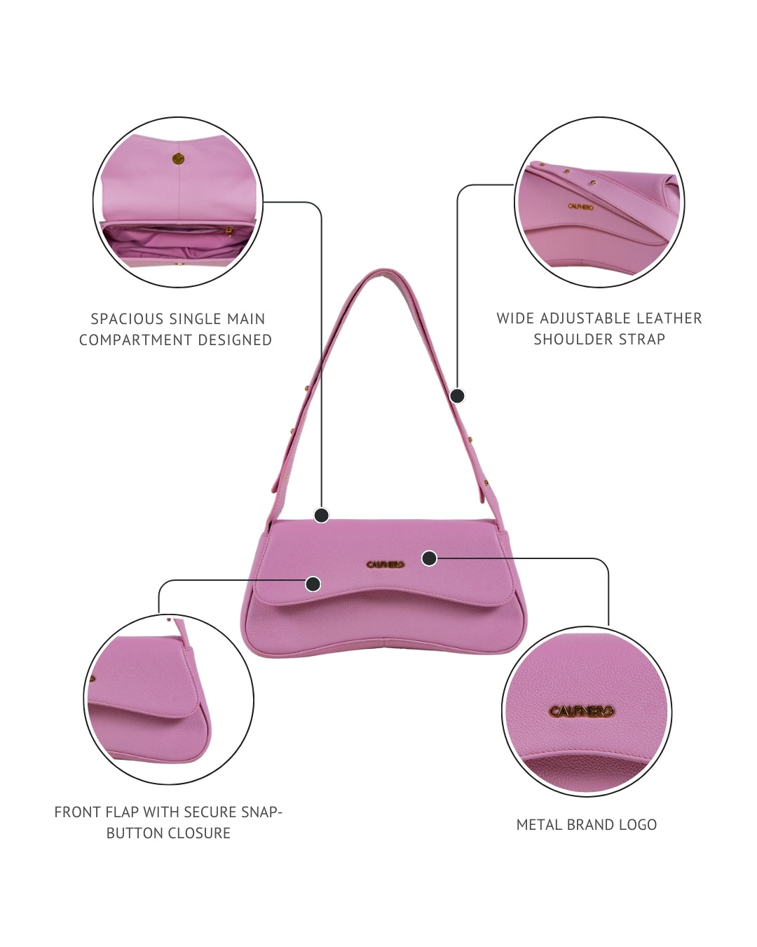 Pink Rose Women's Shoulder Bag