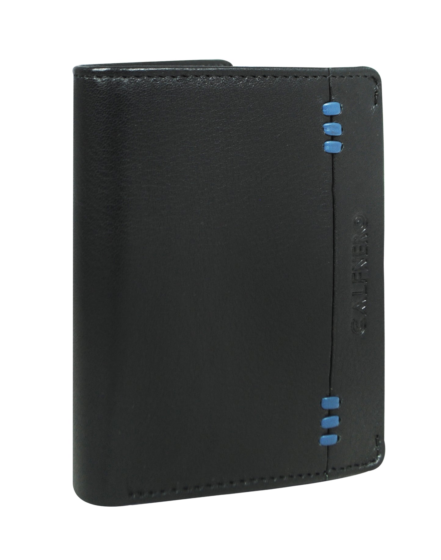 Calfnero Genuine Leather Men's Wallet (12023-Black-Navy)