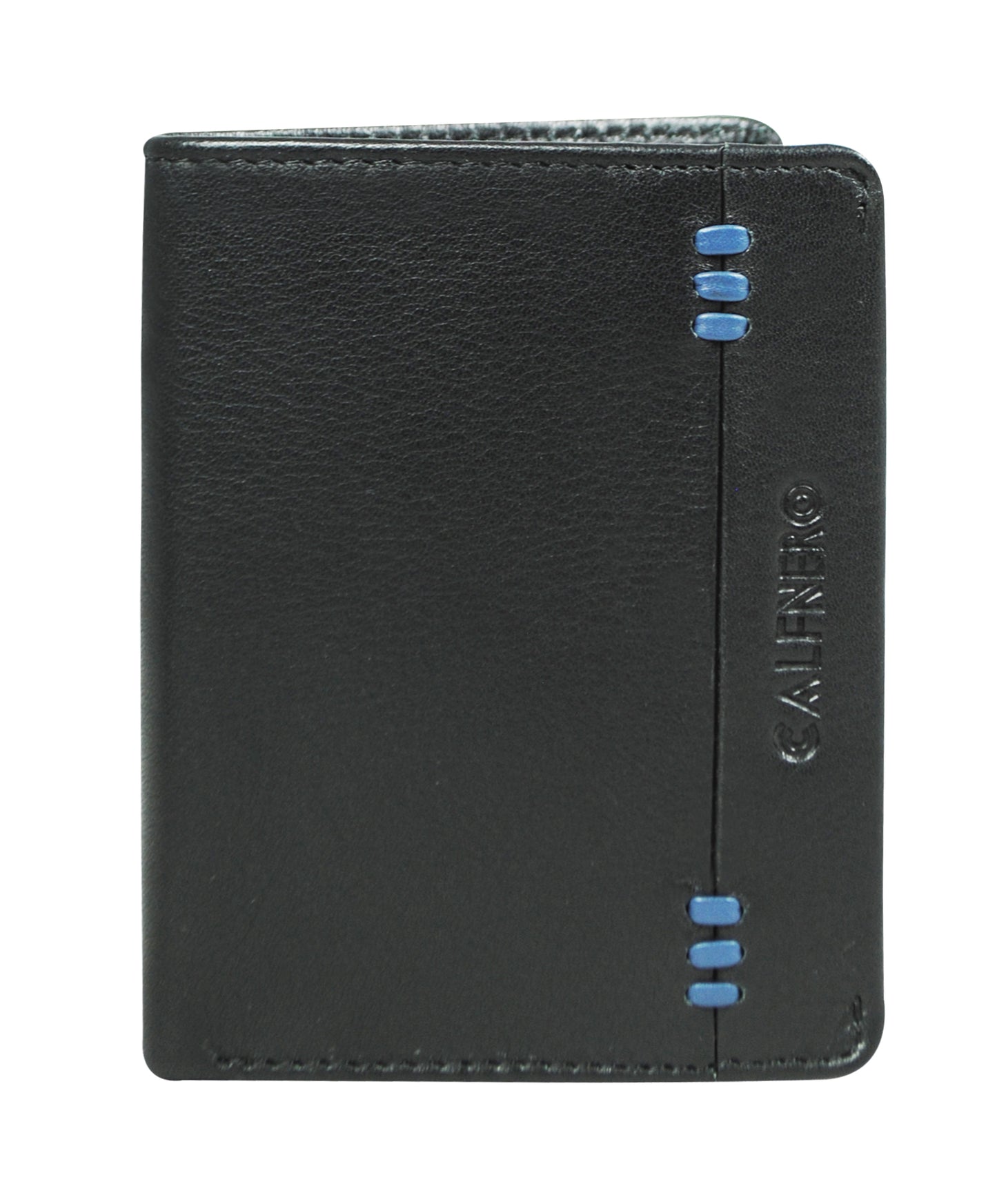 Calfnero Genuine Leather Men's Wallet (12023-Black-Navy)