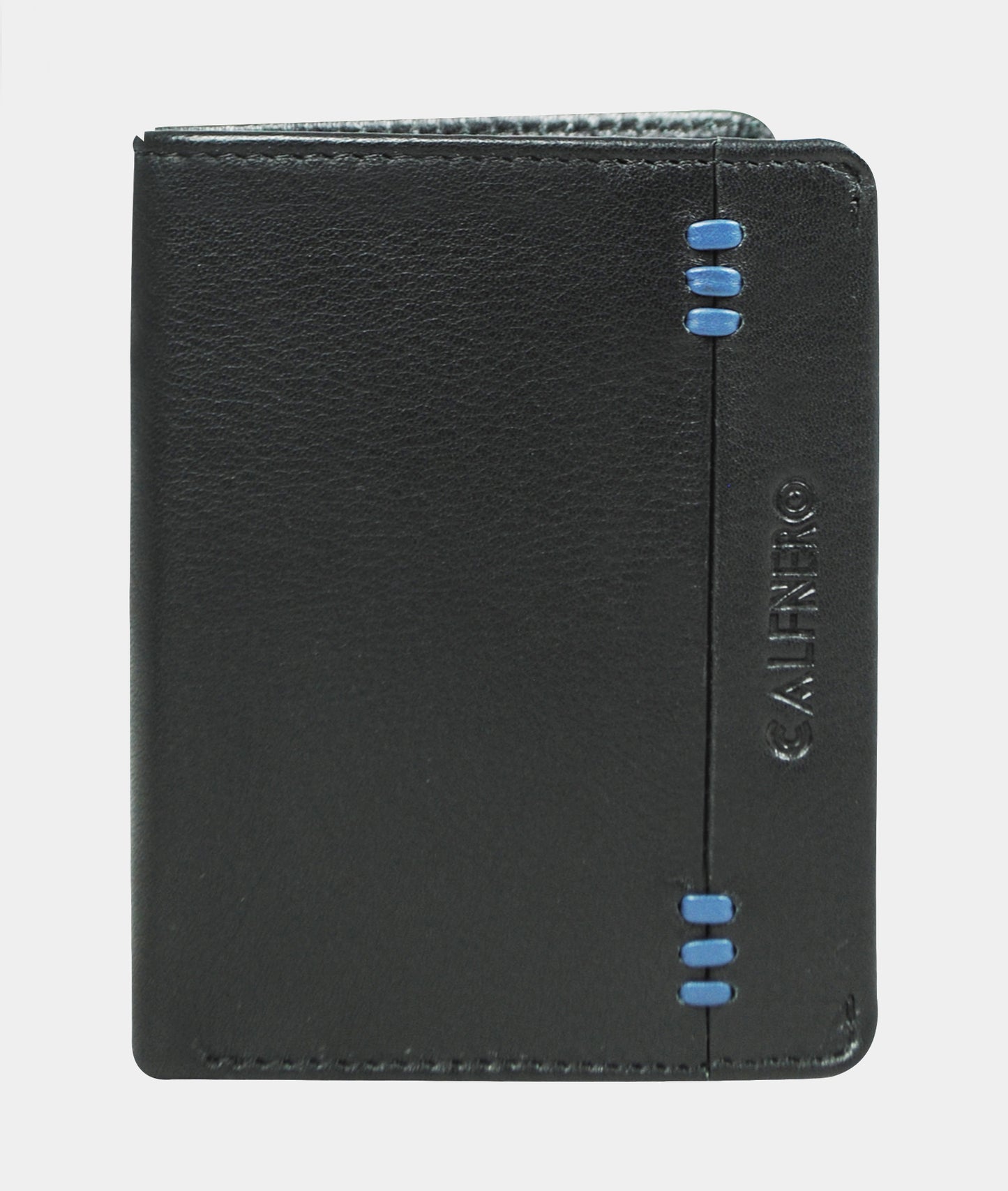 Calfnero Genuine Leather Men's Wallet (12023-Black-Navy)