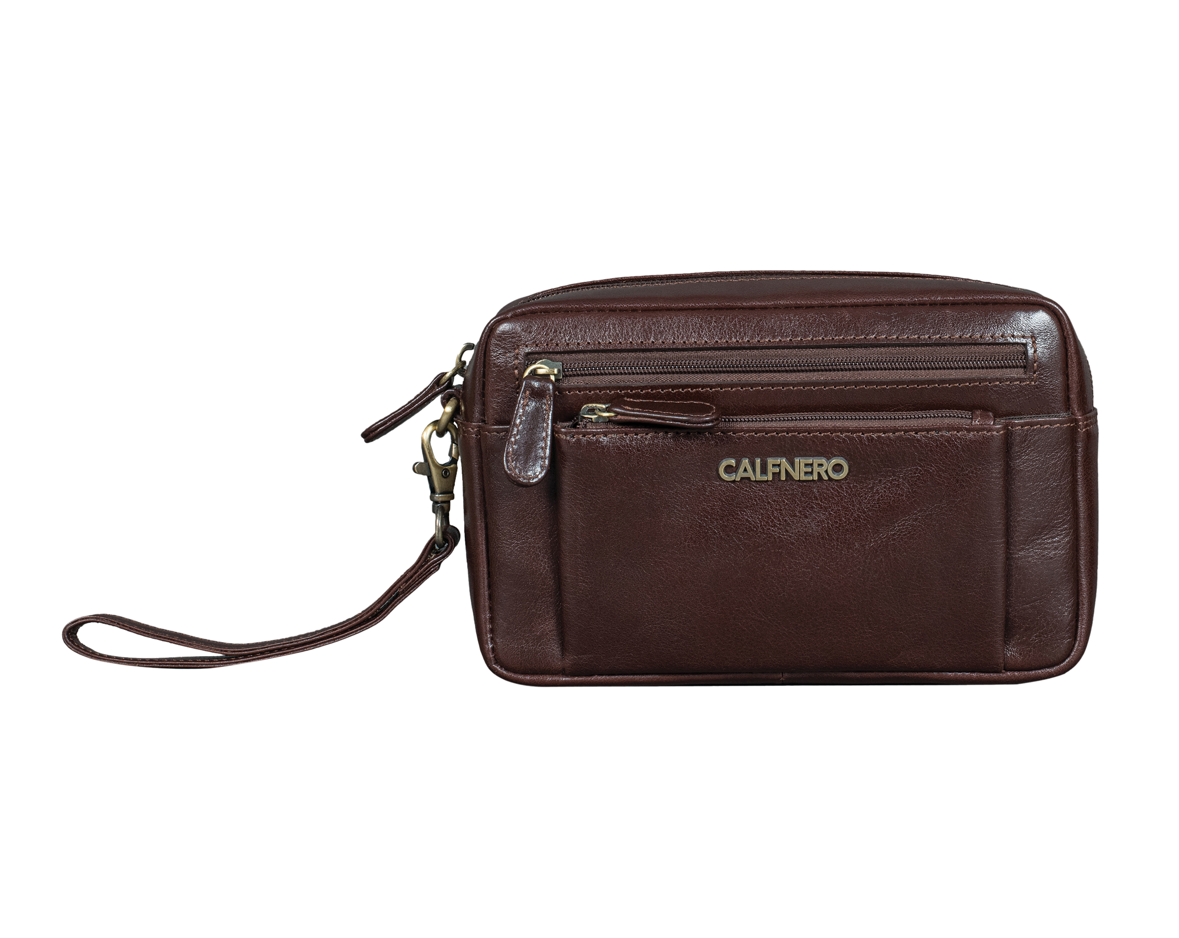 "Titan" Wrist bag for men - VT Leather Vegetable tanned Leather (155-SN)