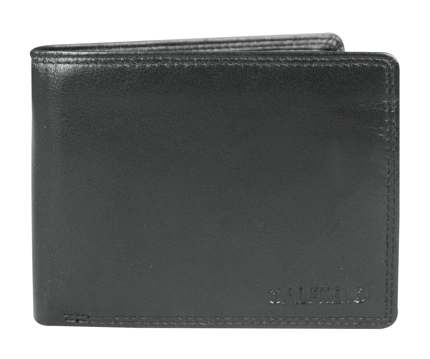 Calfnero Genuine Leather Men's Wallet (2655-Black)