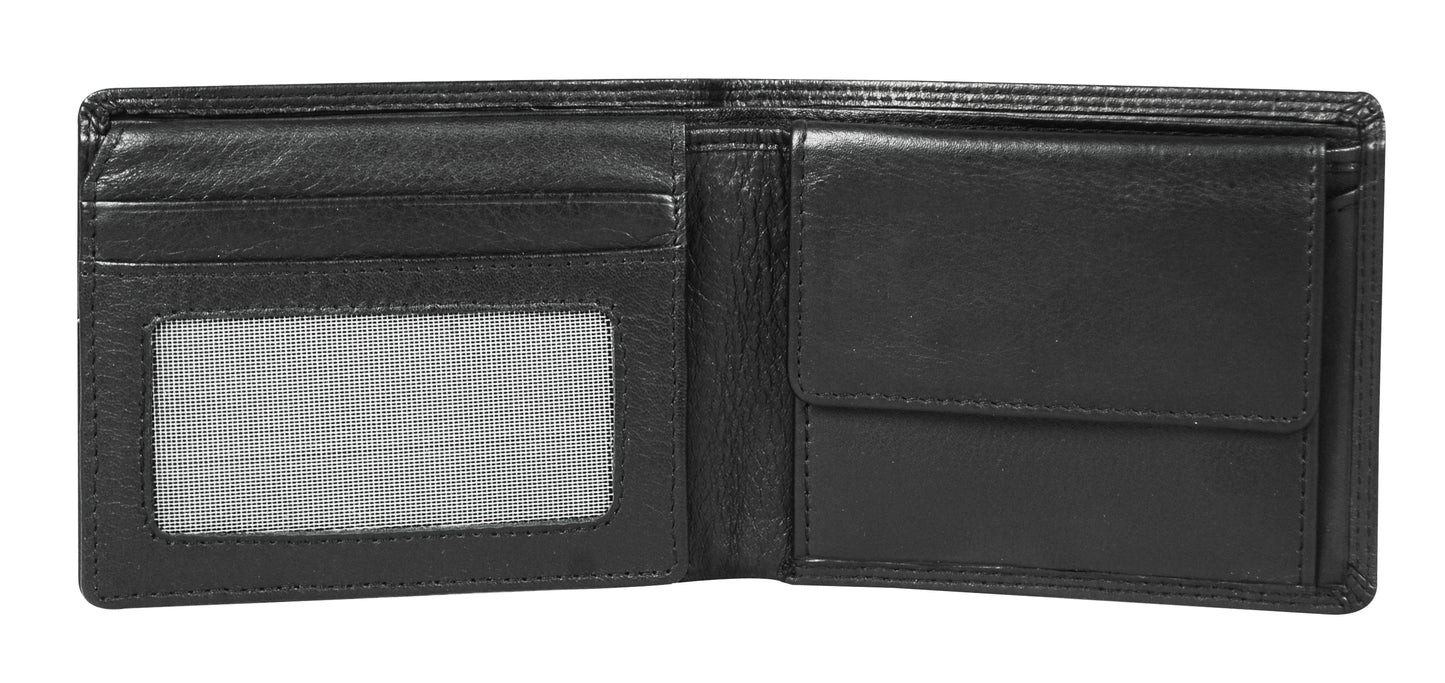 Calfnero Genuine Leather Men's Wallet (2655-Black)
