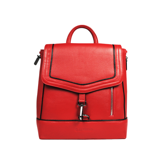 "Ruby" Leather Backpack Red