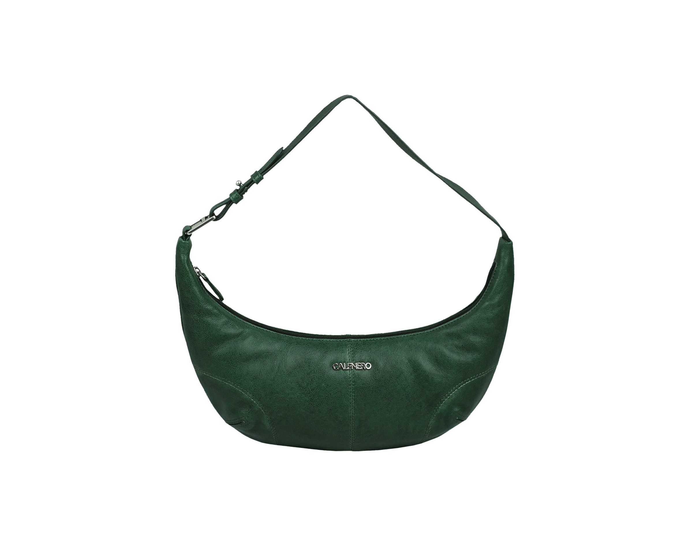 "Demi-Lune"Classic shoulder bag for women Green