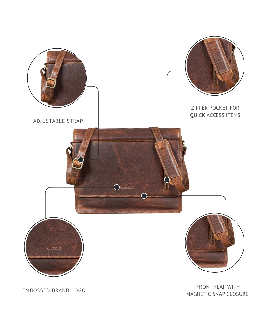 "Sebastian" Laptop Bag Men's Messenger Bag