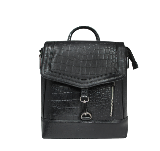 "Ruby" Leather Backpack Black