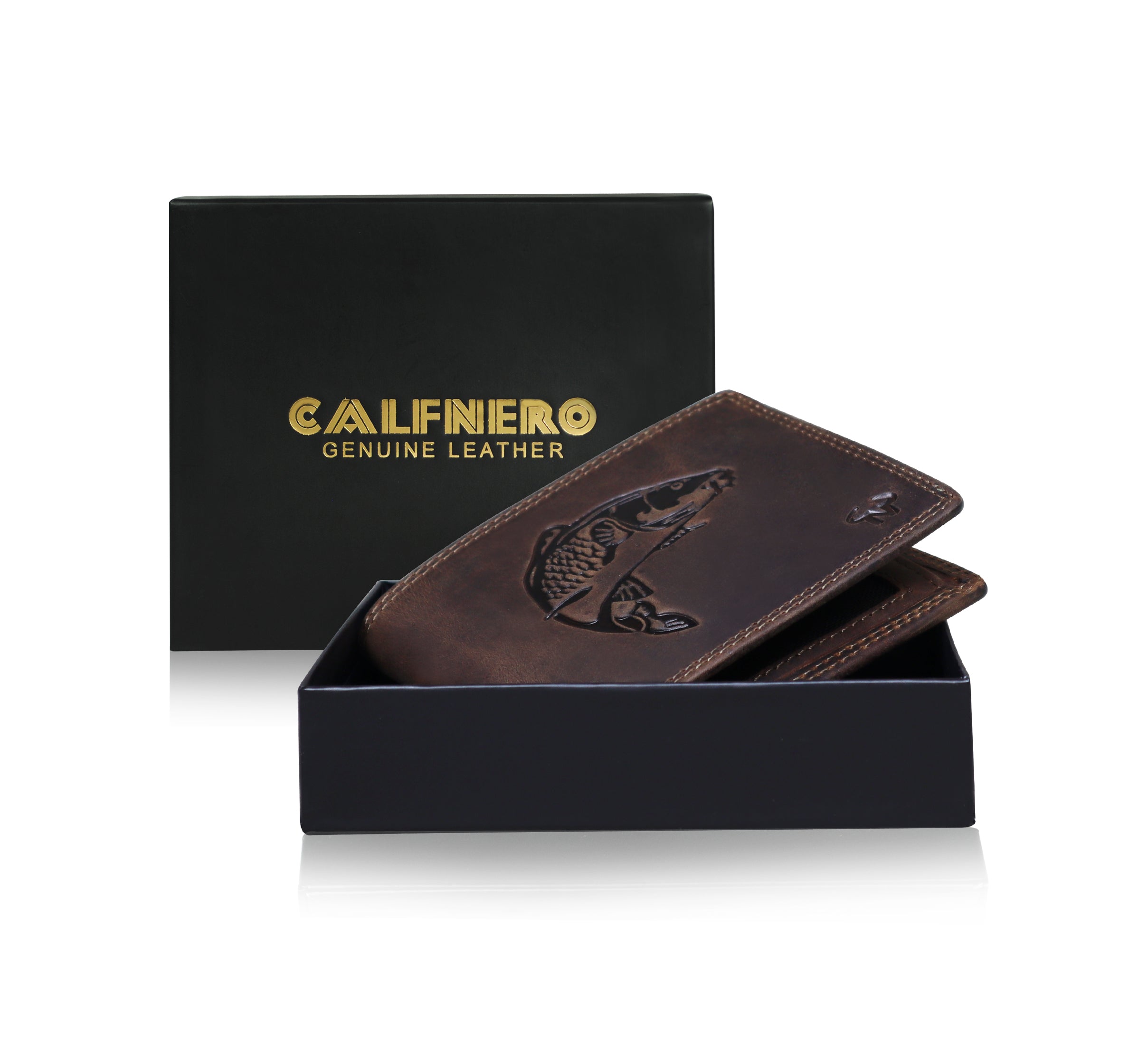 Calfnero Genuine Leather Men's Wallet (626-Hunterl)