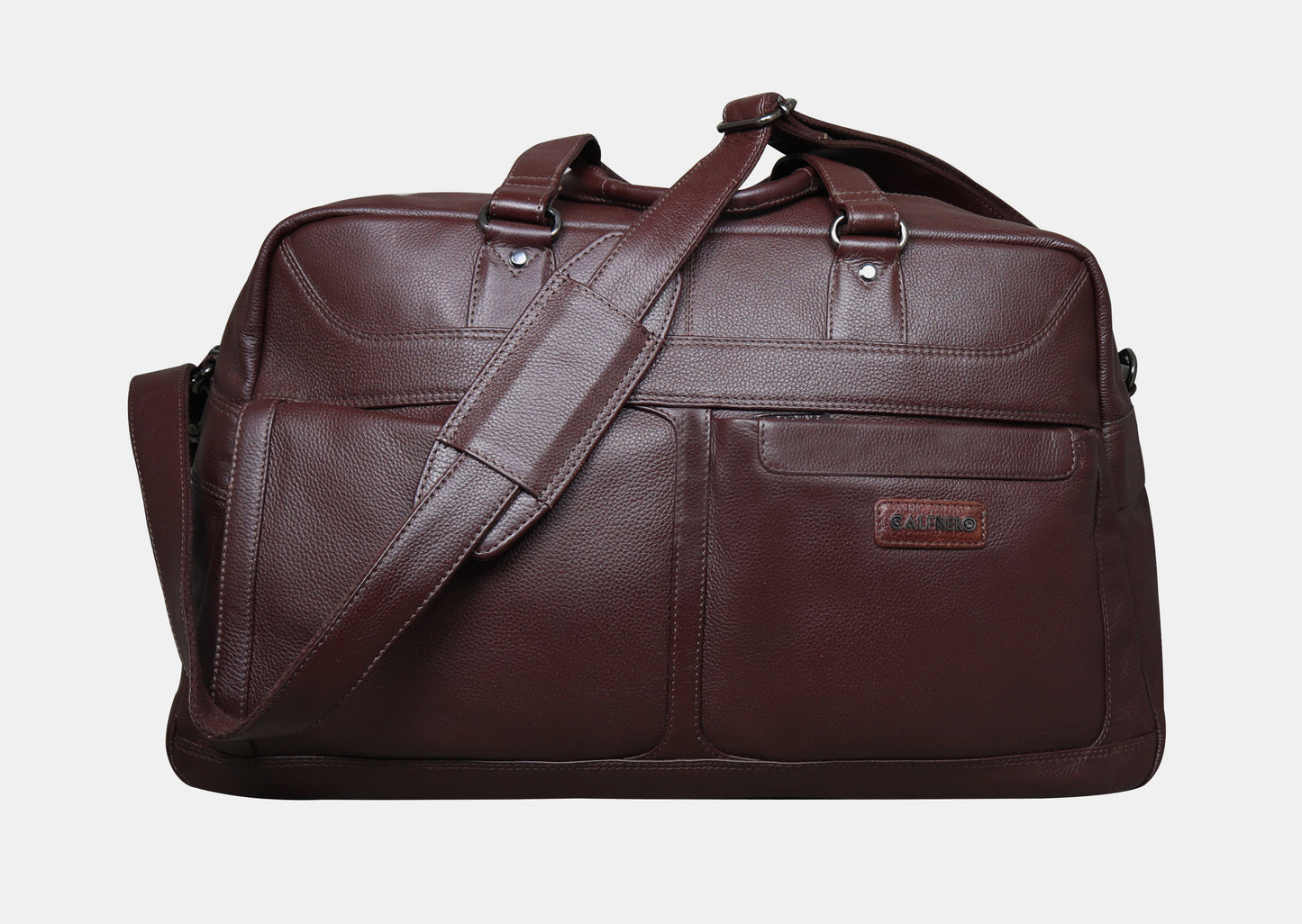 Calfnero Genuine Leather Travel Duffel Bag (8097)