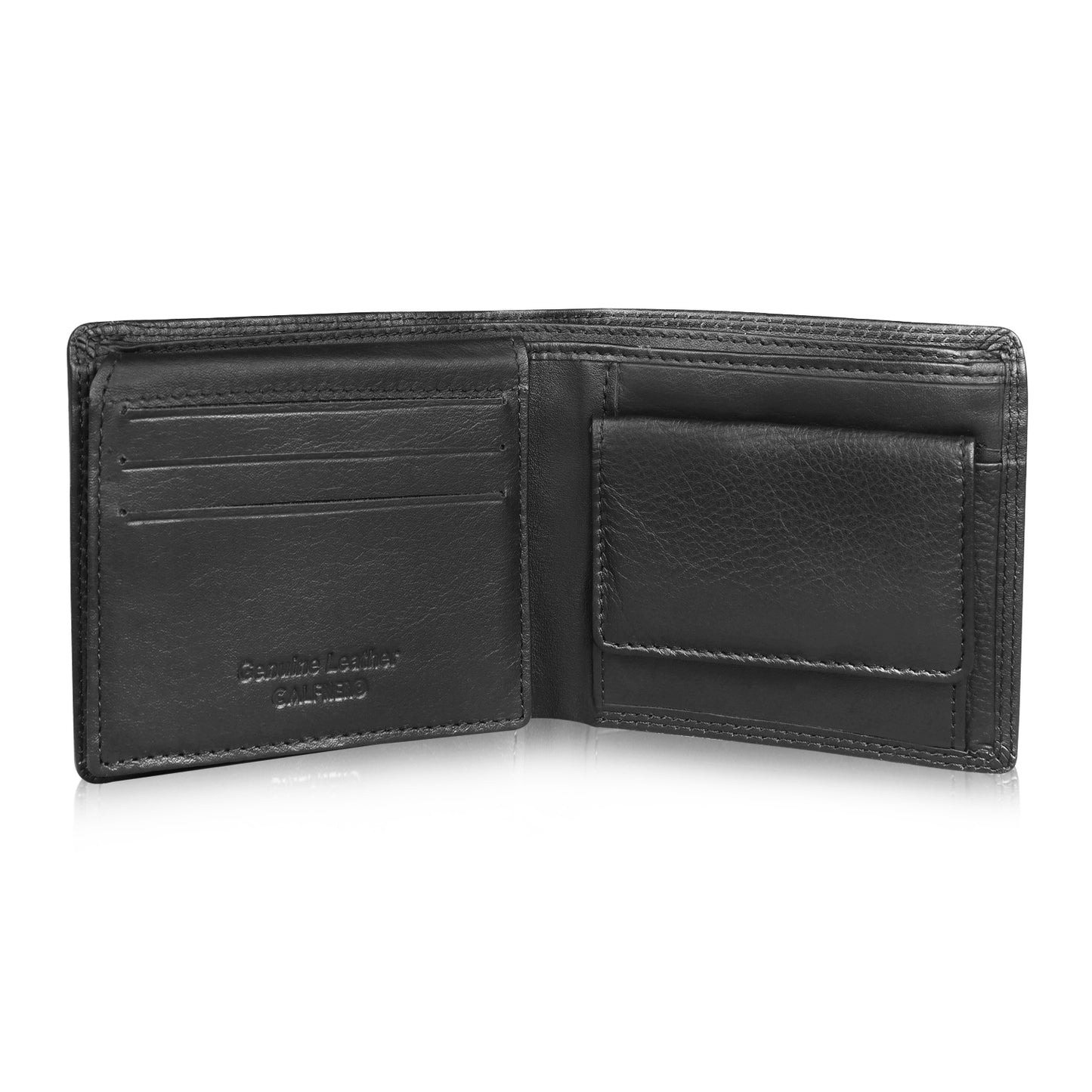 Calfnero Genuine Leather Men's Wallet (927-Black)