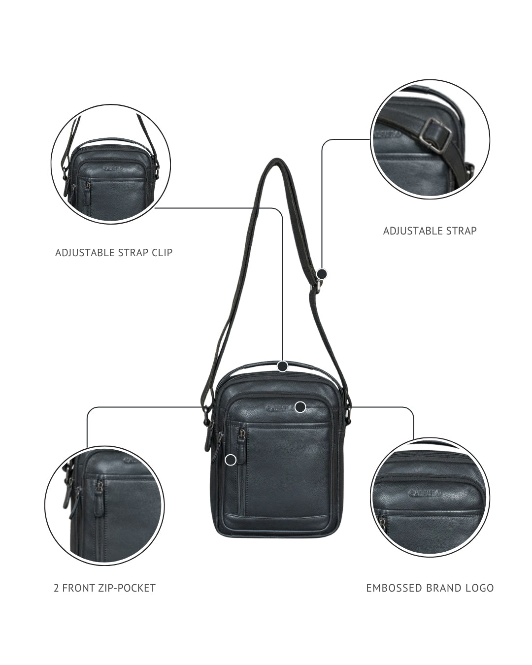 "Flavio" Men's Cross Body Bag Men's Cross Body Bag