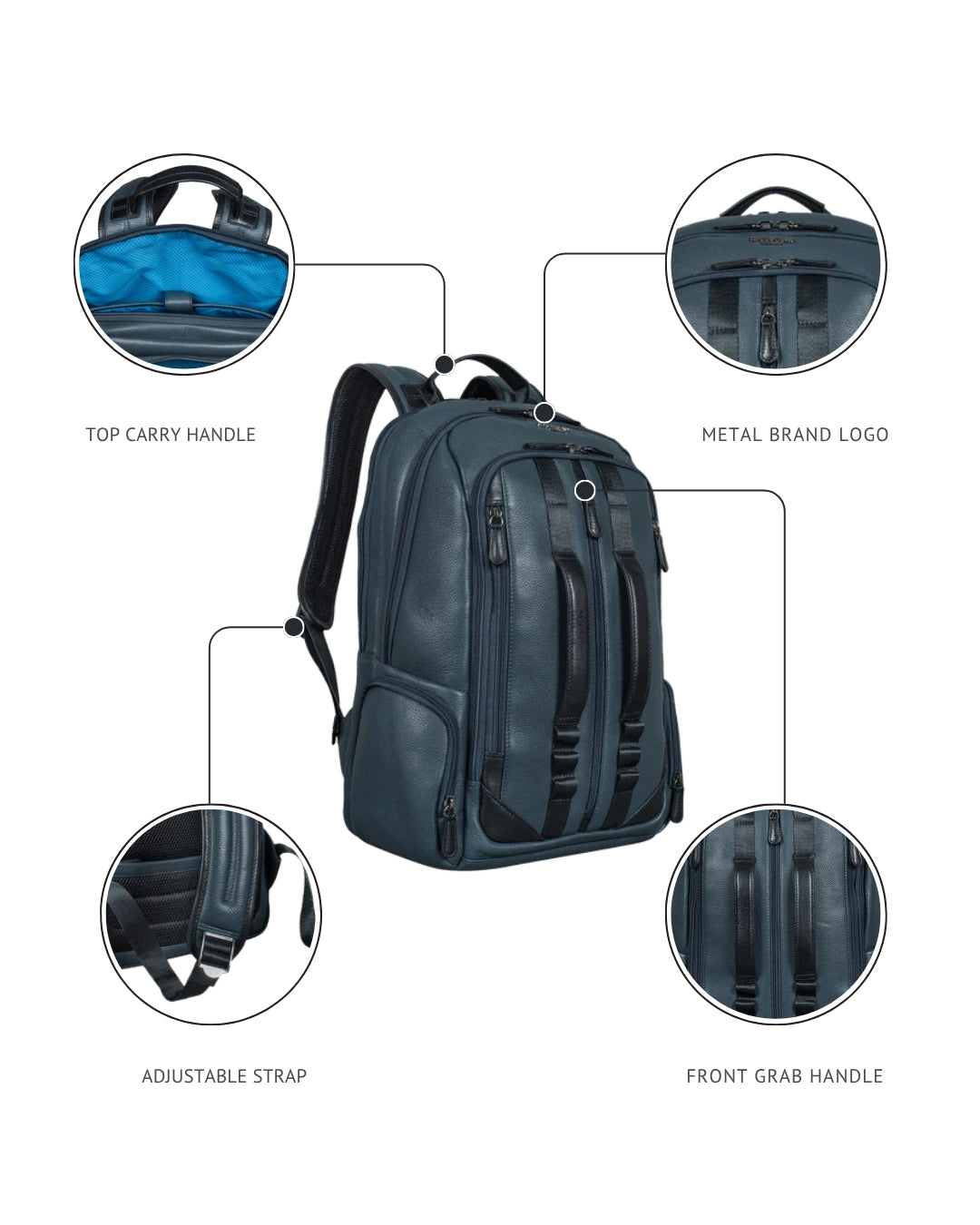 "Thore" Luxury Leather Backpack Men's Backpack