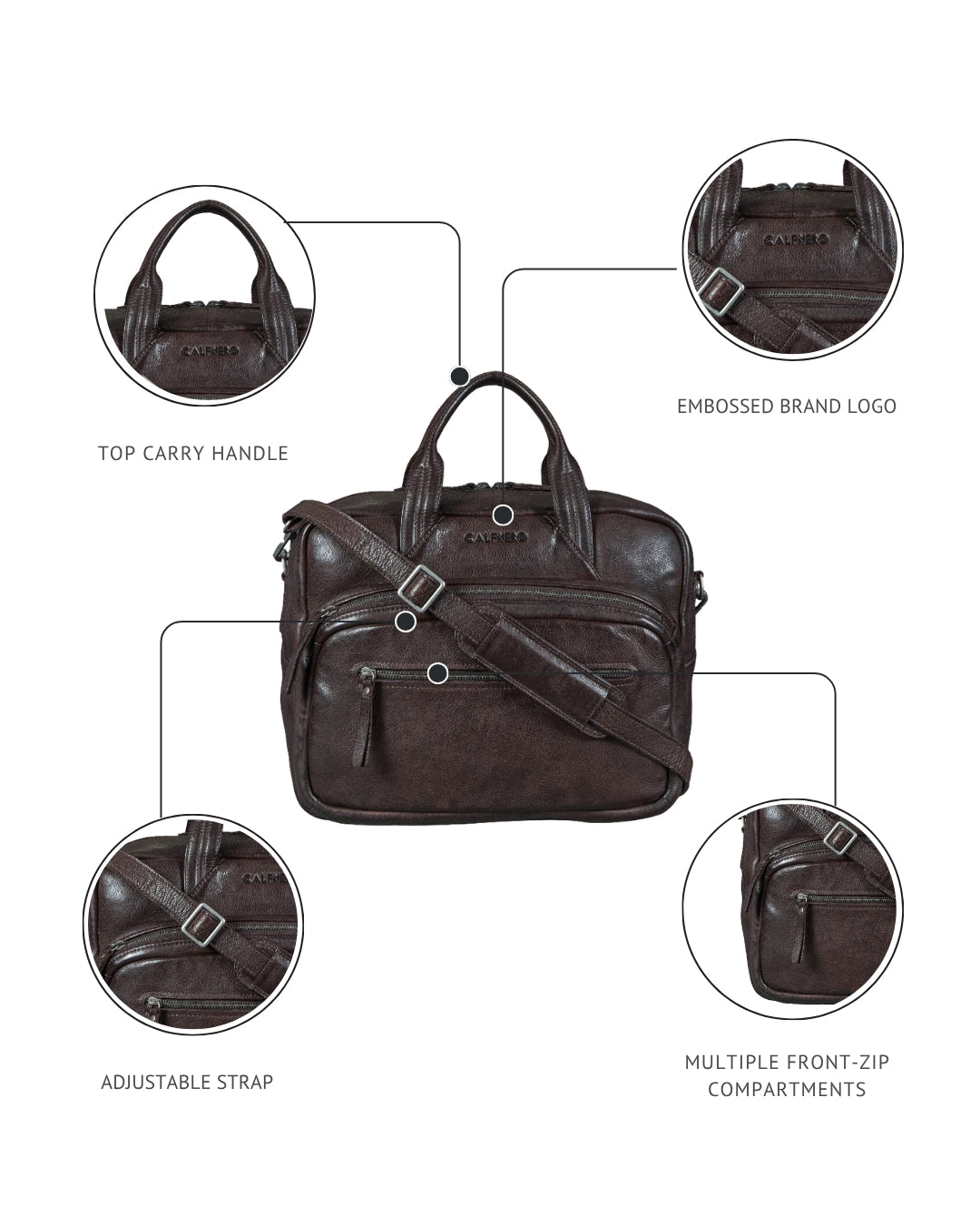 "Novus" Briefcase/ Laptop Bag Men's Messenger Bag