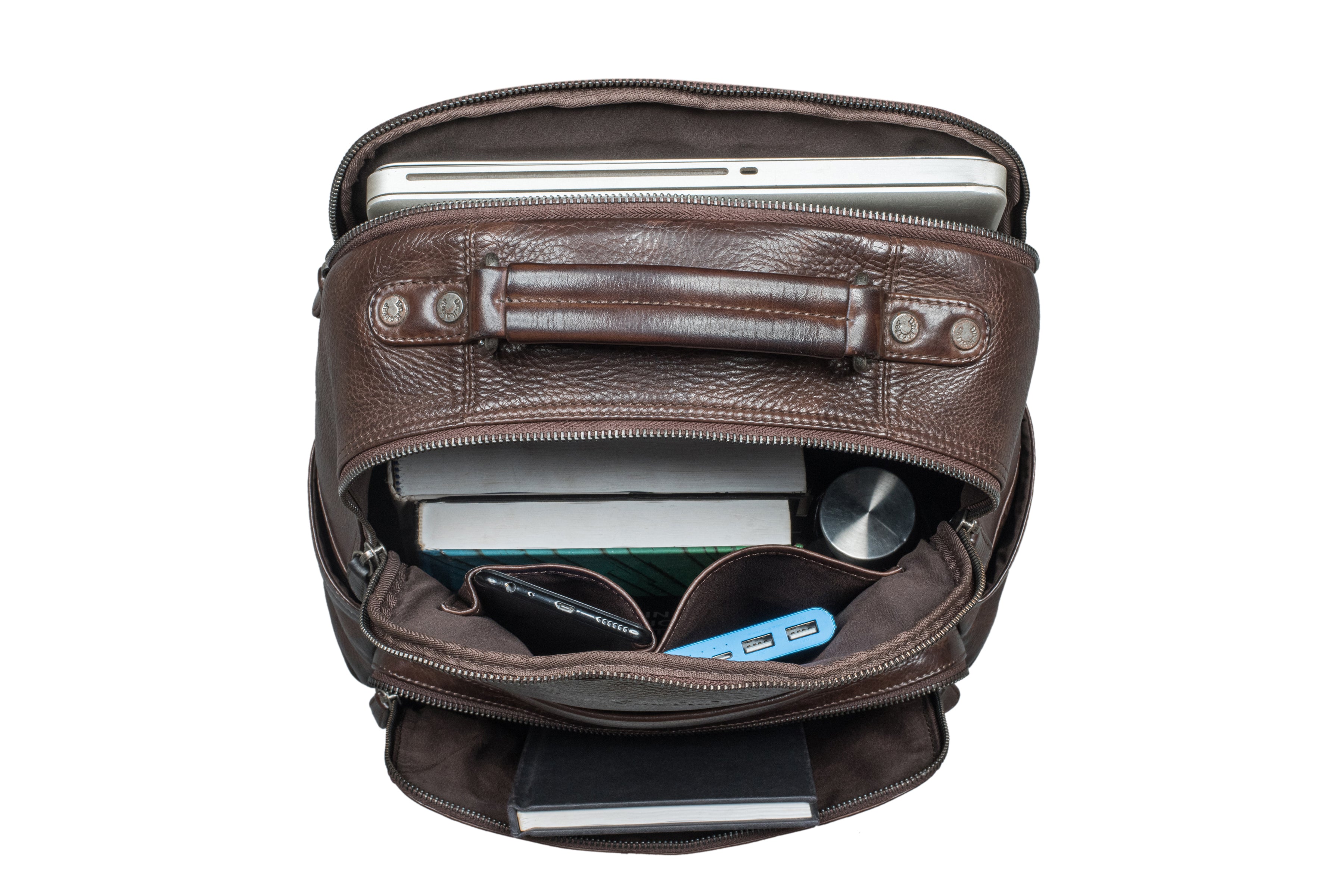 "Brooklyn" Large Leather Laptop Backpack