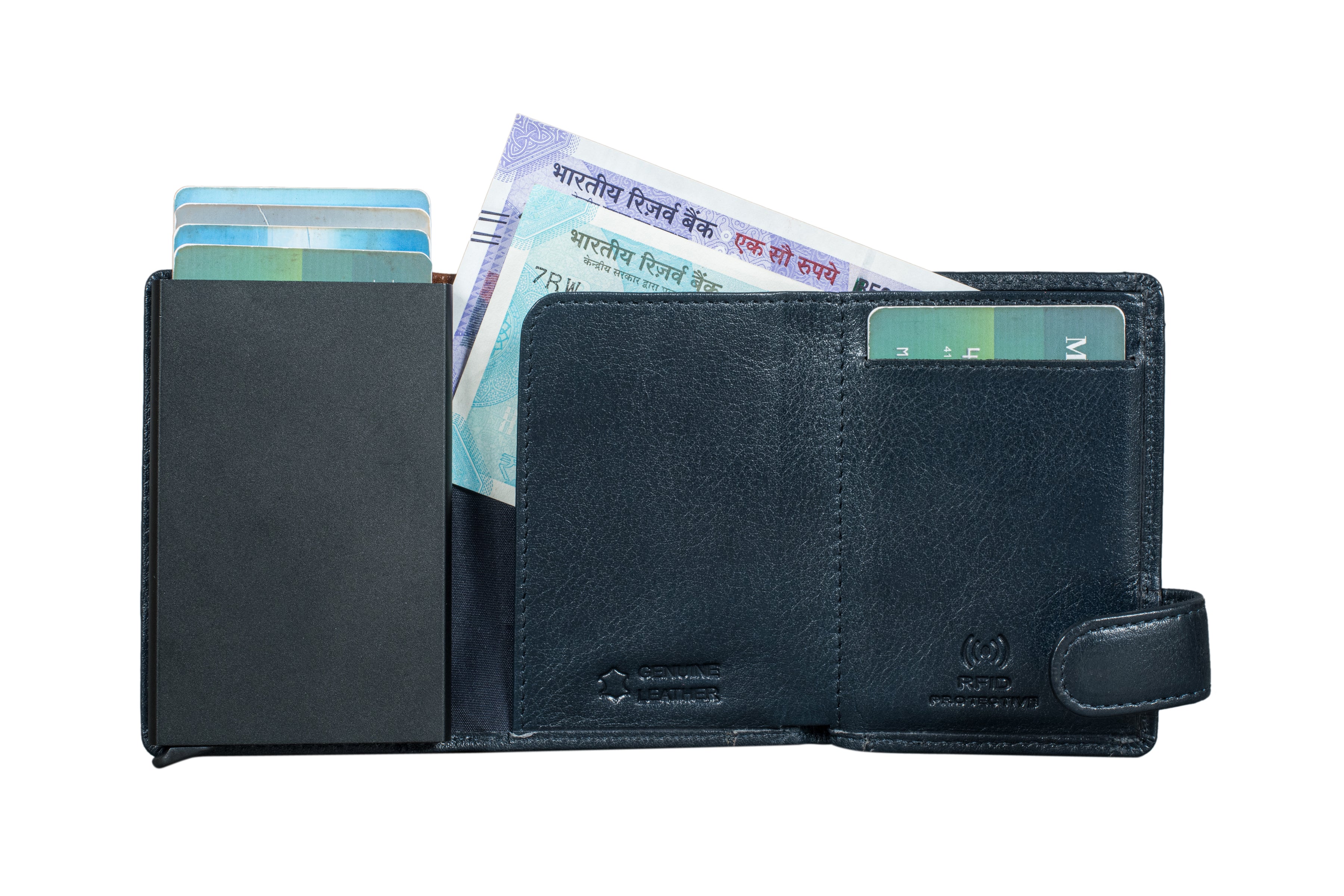 "Roux" sleek leather wallet for the modern, stylish man
