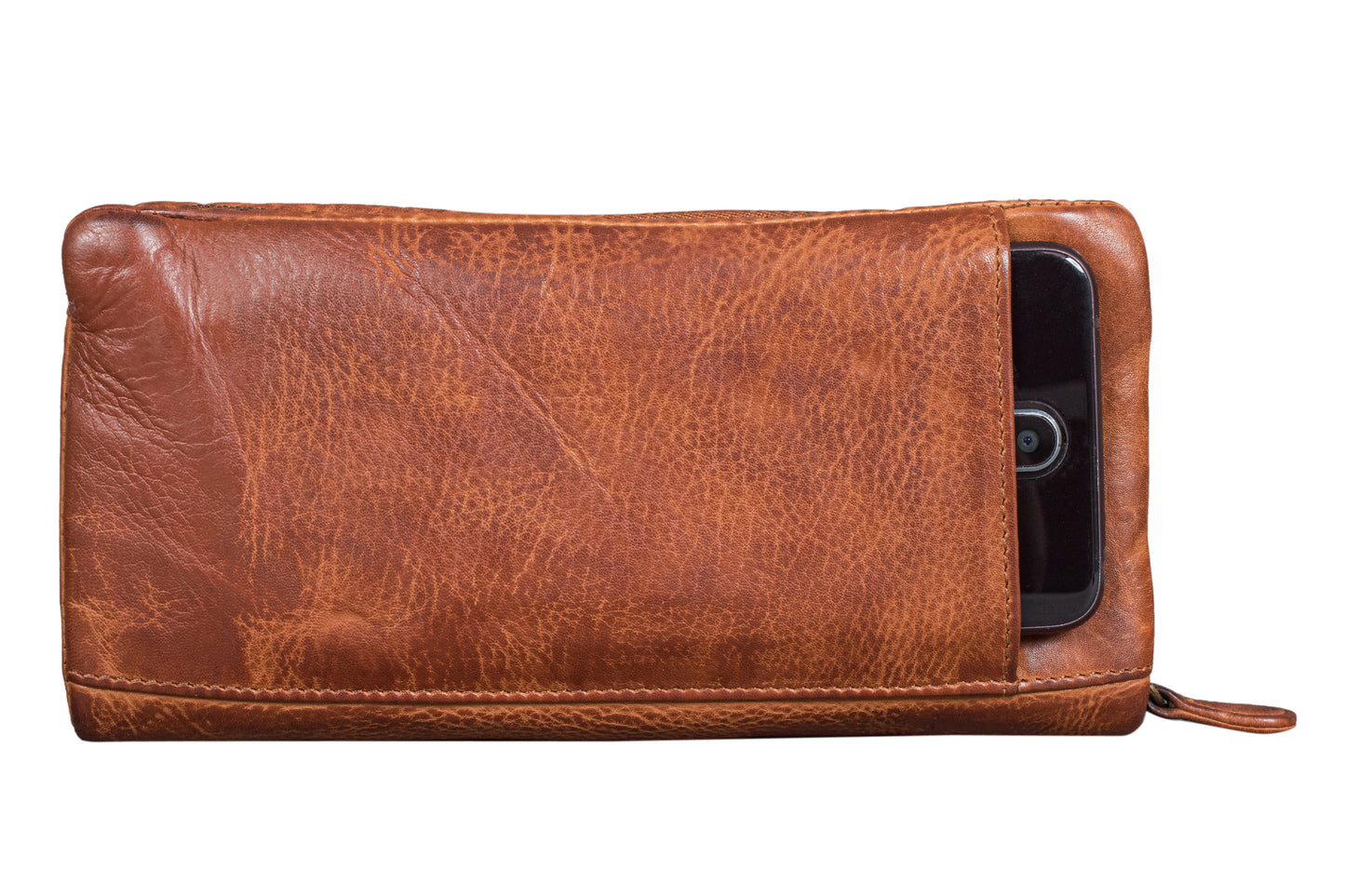 "Rustic" Leather Wallet for Women (WS 532-Brown)