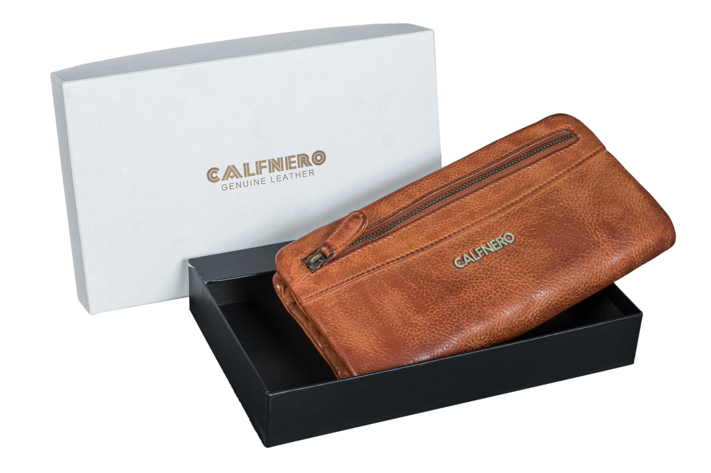 "Rustic" Leather Wallet for Women (WS 532-Brown)