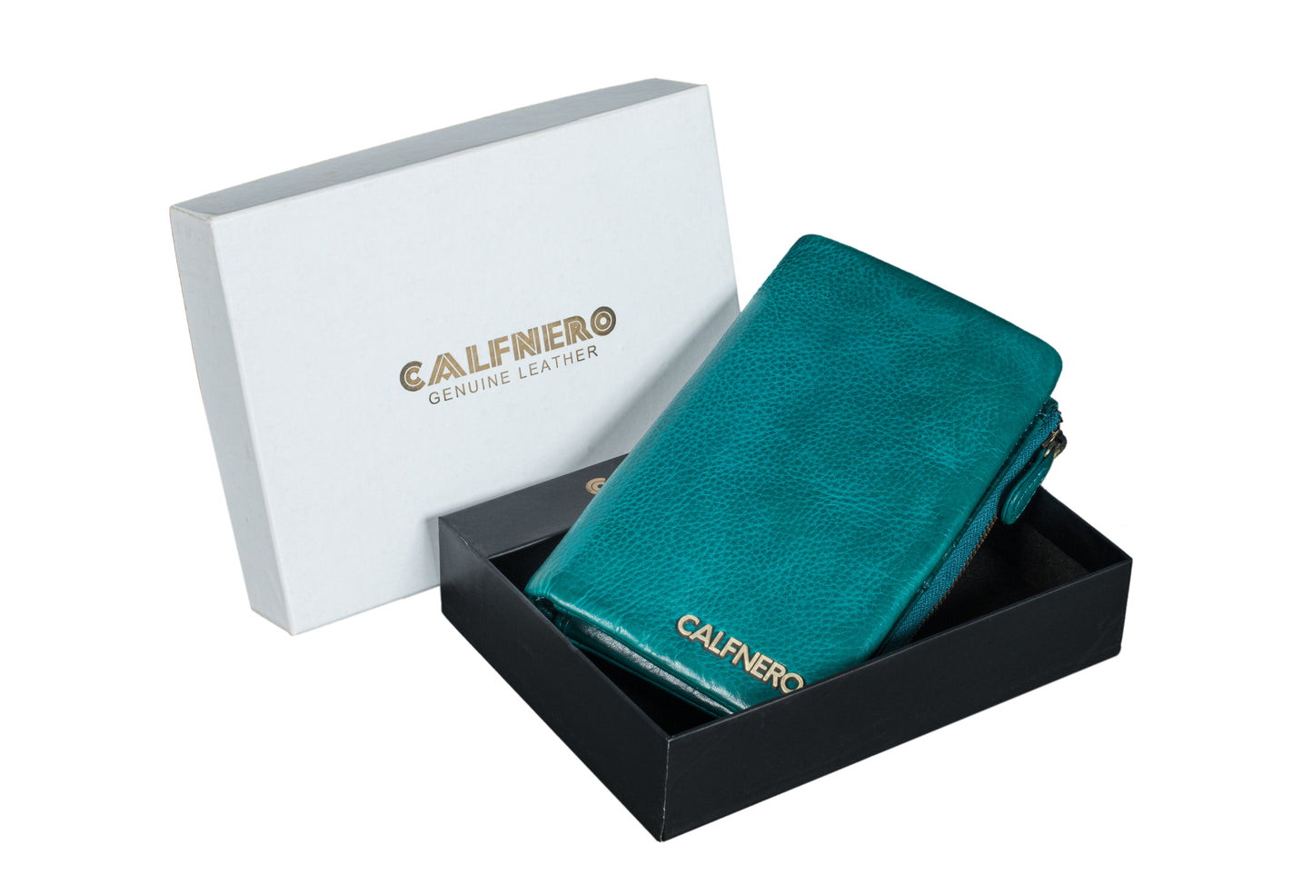 "Zyra"stylish and vibrant teal wallet