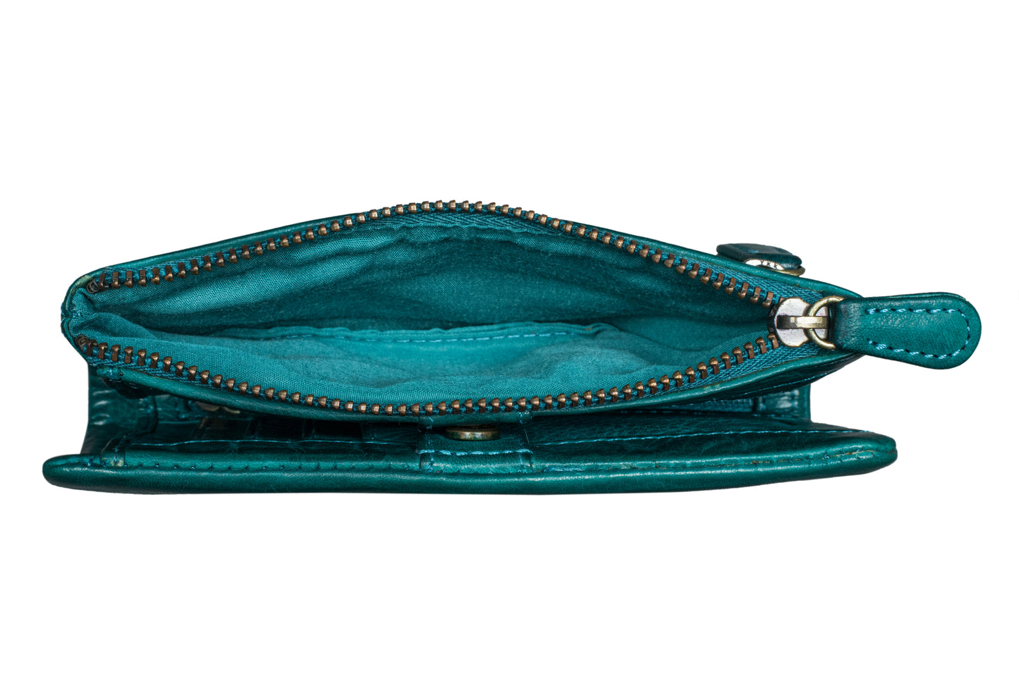 "Zyra"stylish and vibrant teal wallet