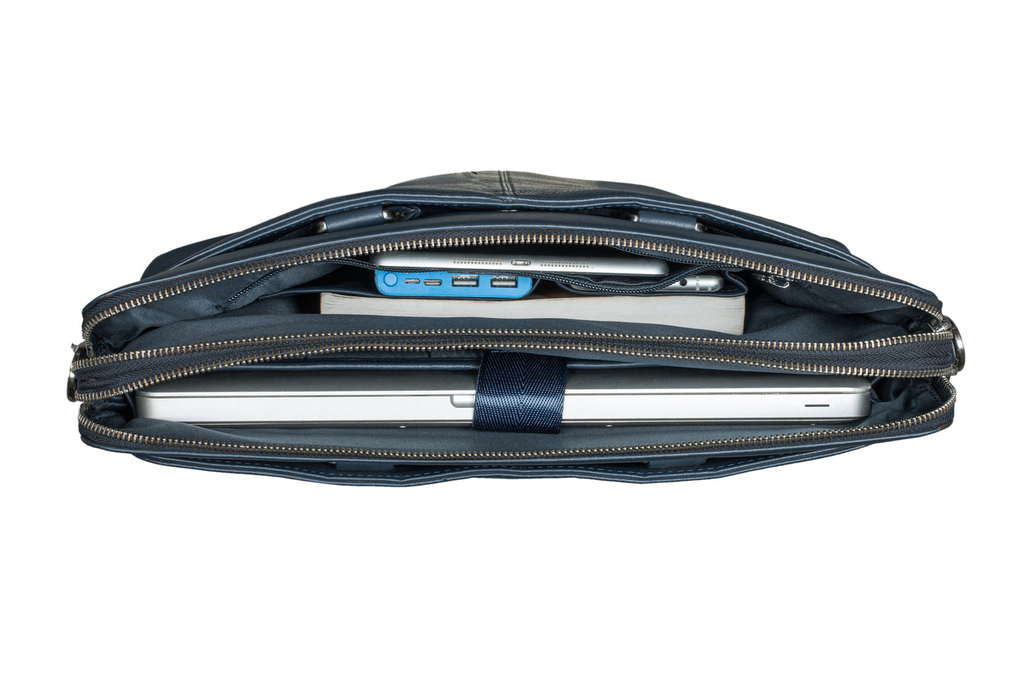 Calfnero Genuine Leather Men's Messenger, Laptop Bag (402665-Dk_Blue)