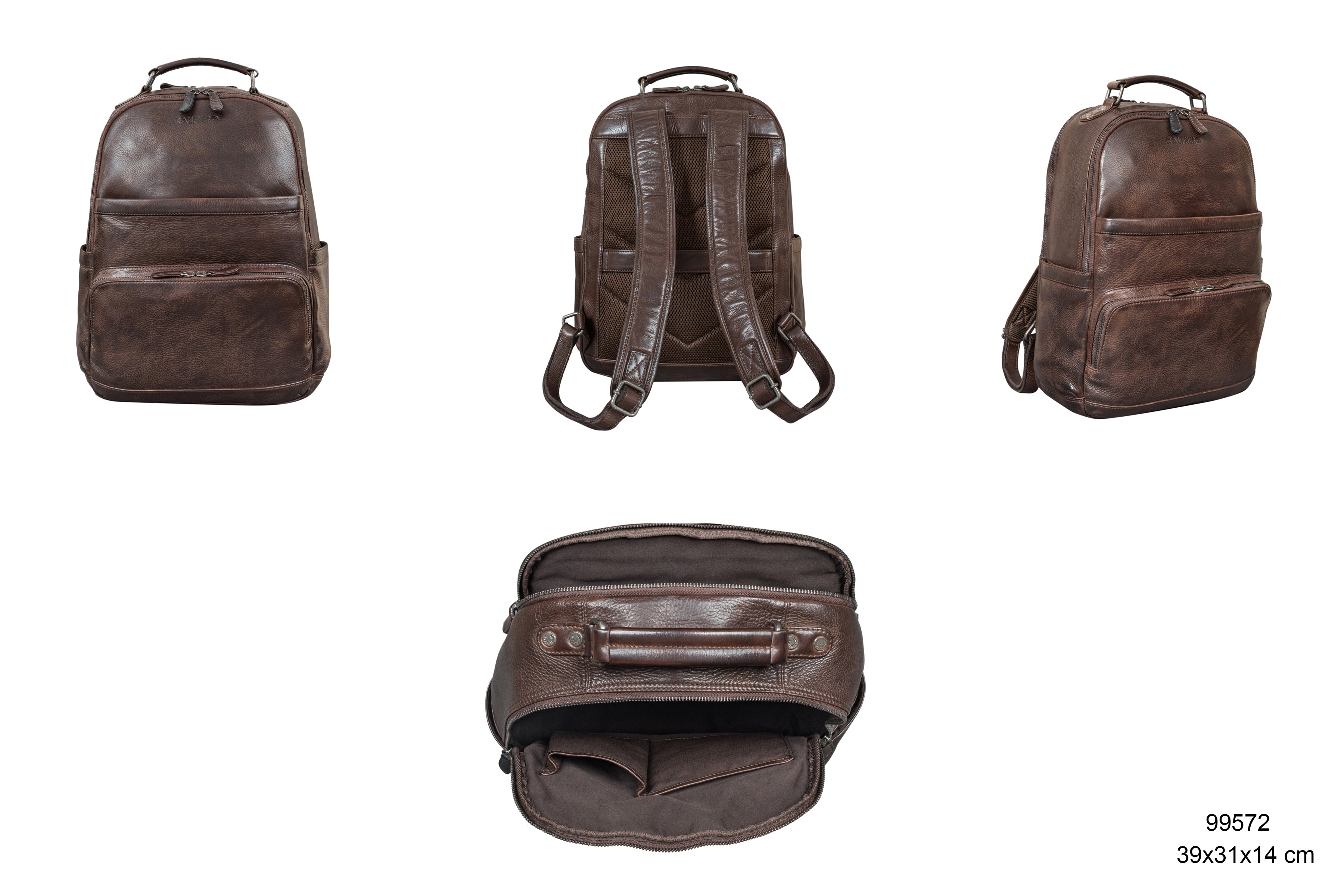 "Brooklyn" Large Leather Laptop Backpack