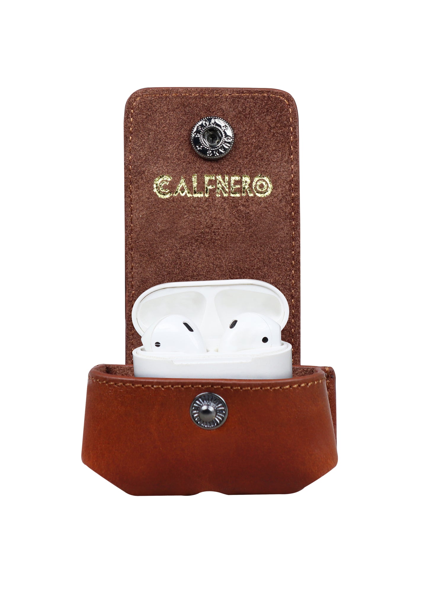 Calfnero Genuine Leather Headphone Cover (BTC-01-Cognac)