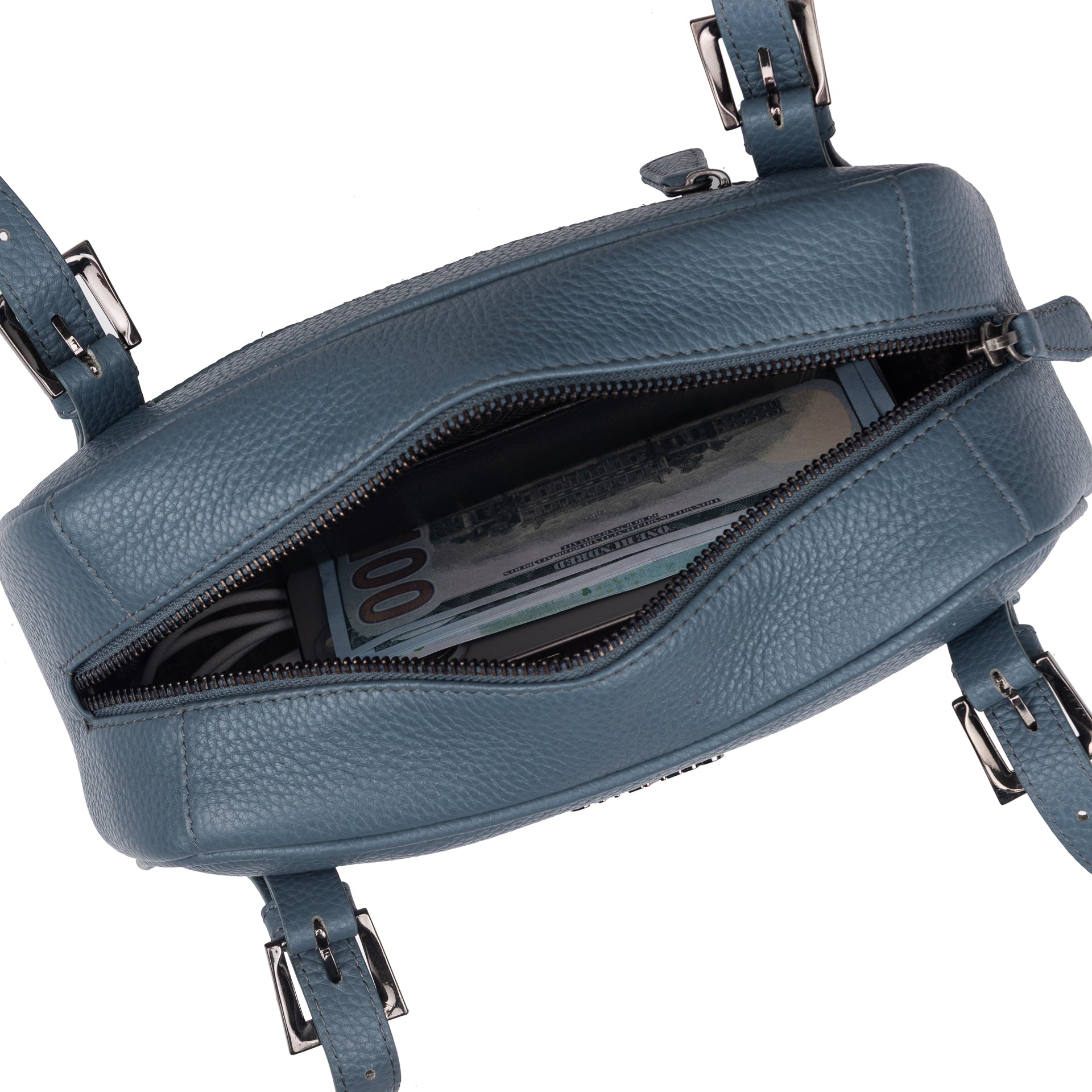 "Eira"Sleek Blue Shoulder Bag for Women