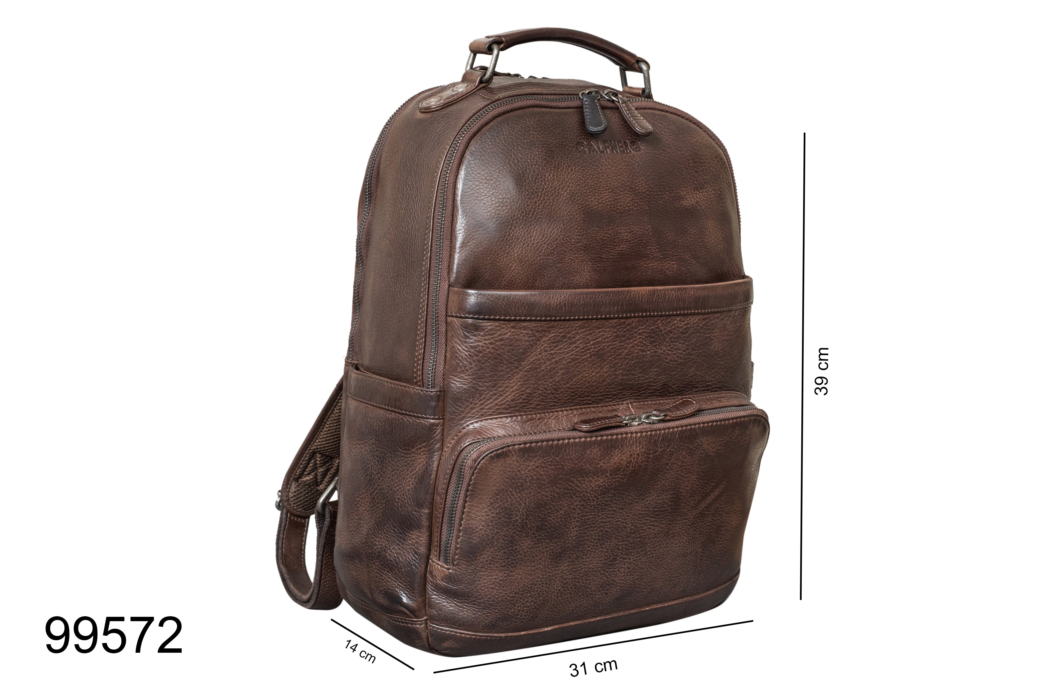 "Brooklyn" Large Leather Laptop Backpack