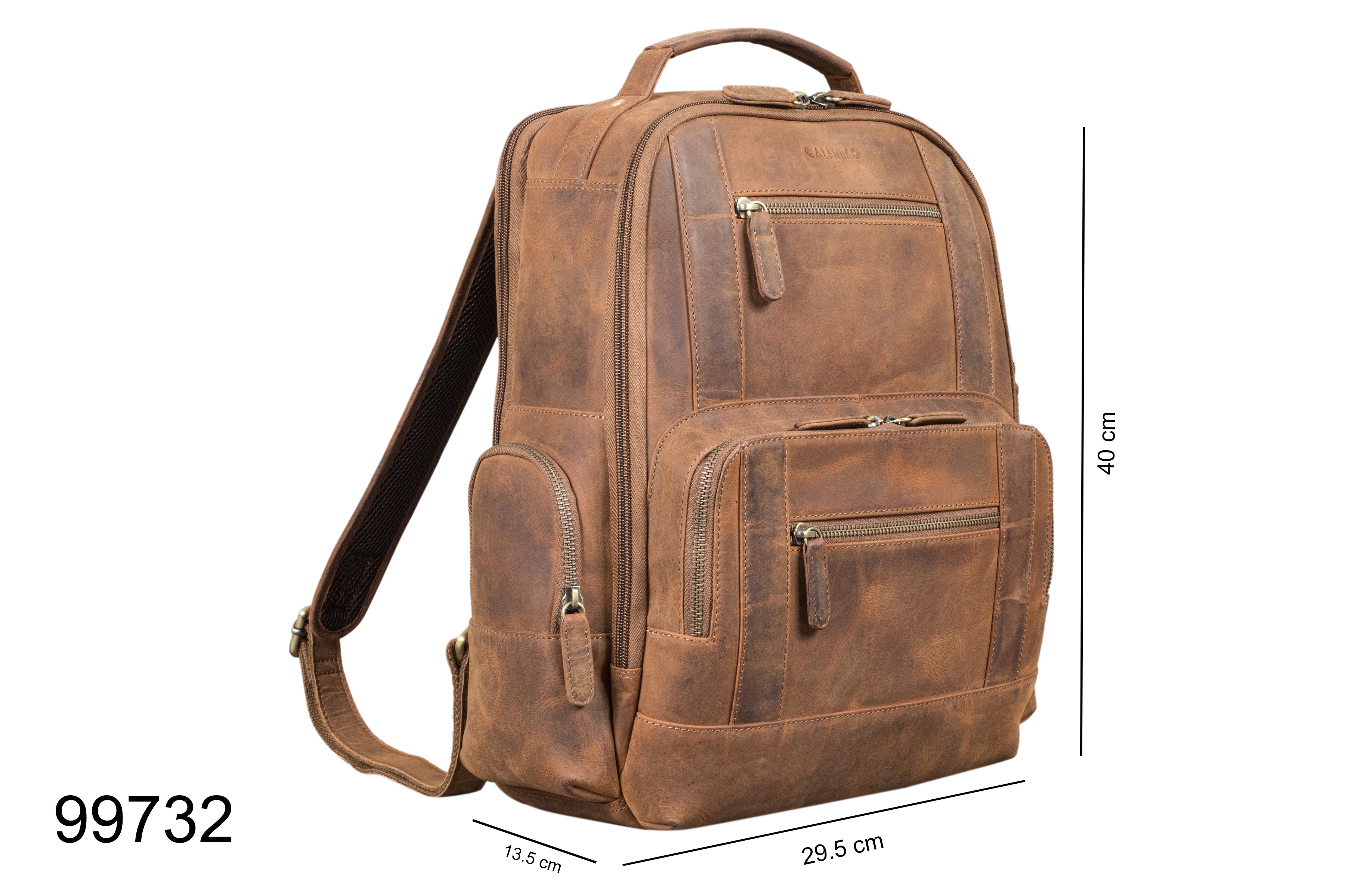 "Andy" Large Leather Laptop Backpack