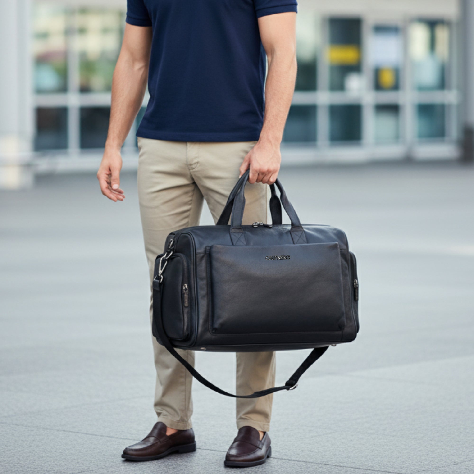 "Nomad" travel bag for women and men - NAPPA Leather