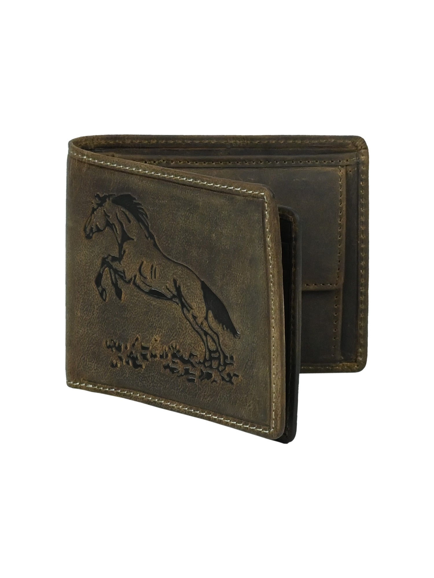 "RetroRun" Vintage-Inspired Hunter Leather Wallet for Men Men's Wallet