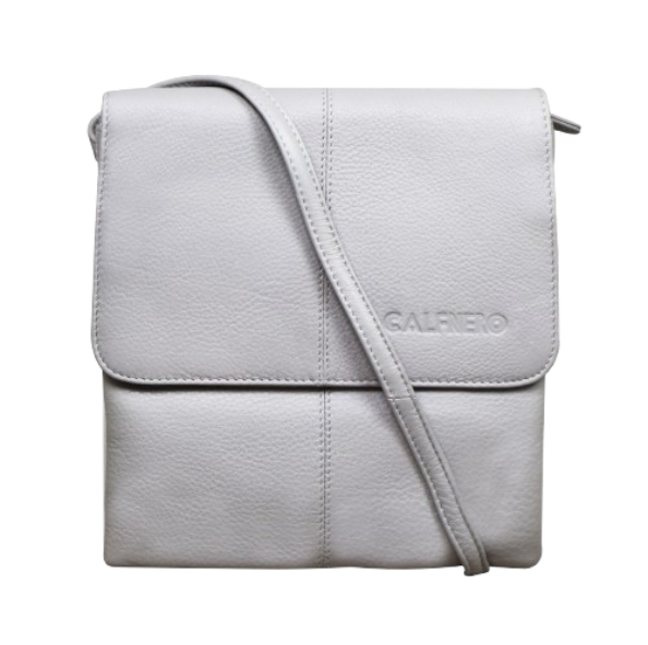 "Katie" Leather Sling Bag Gray