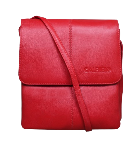 "Katie" Leather Sling Bag Red