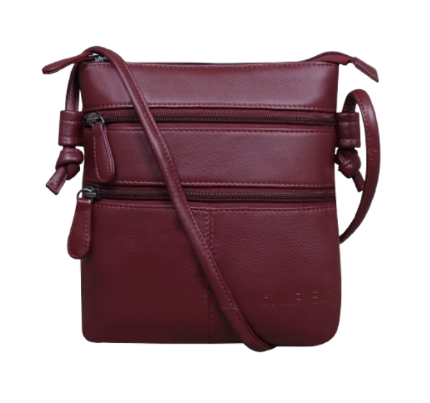 "Ariana" Women's Sling Bag Brodo (Burgundy)