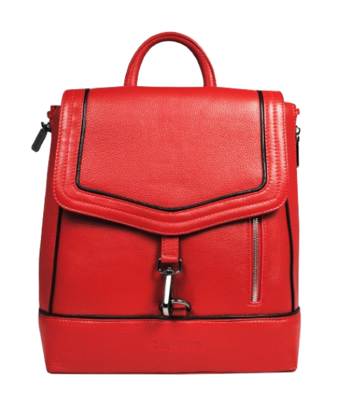 "Ruby" Leather Backpack Red