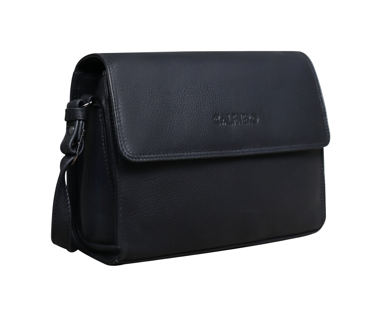 Calfnero Genuine Leather Women's Sling Bag (101-Black)