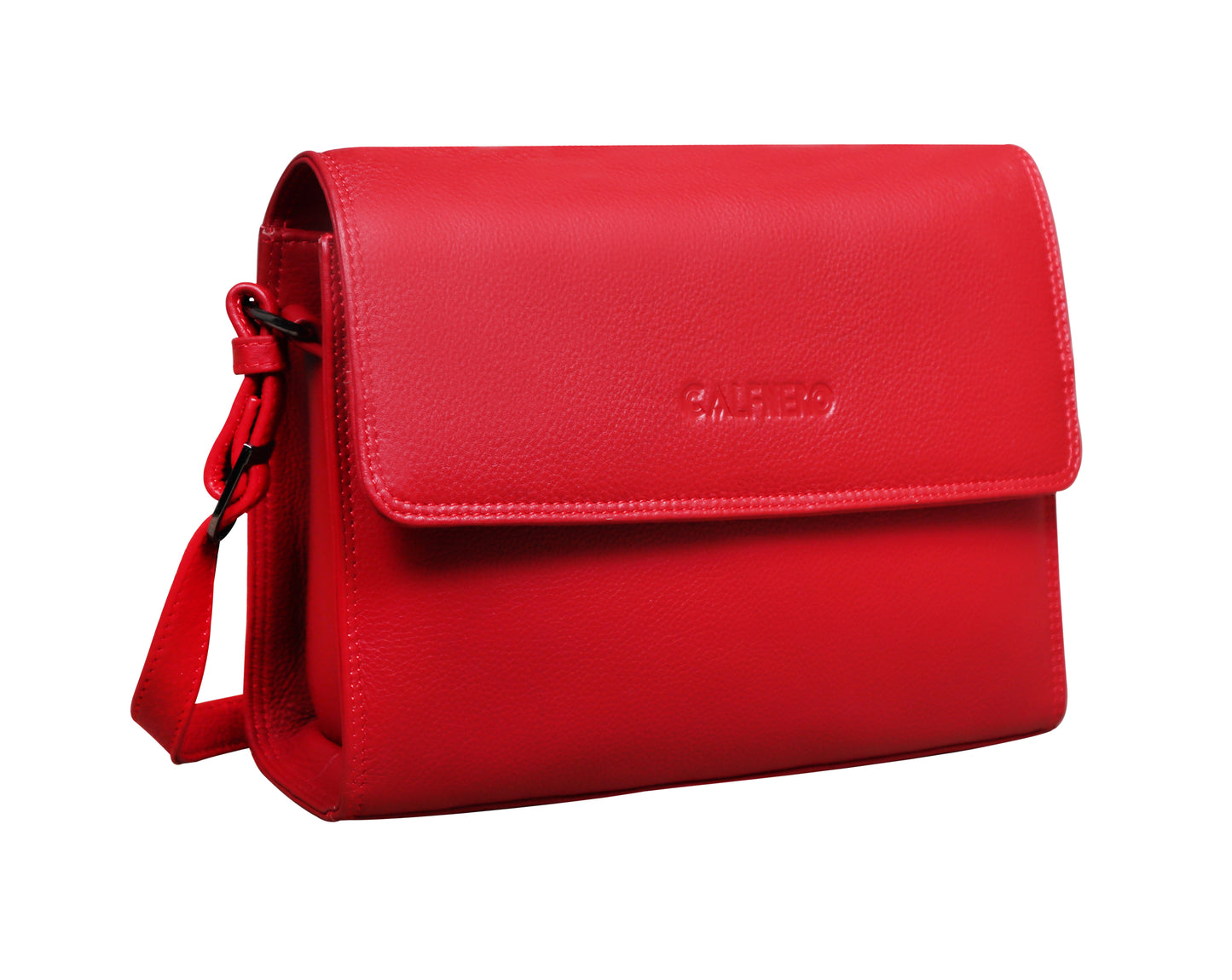 Calfnero Genuine Leather Women's Sling Bag (101-Red)