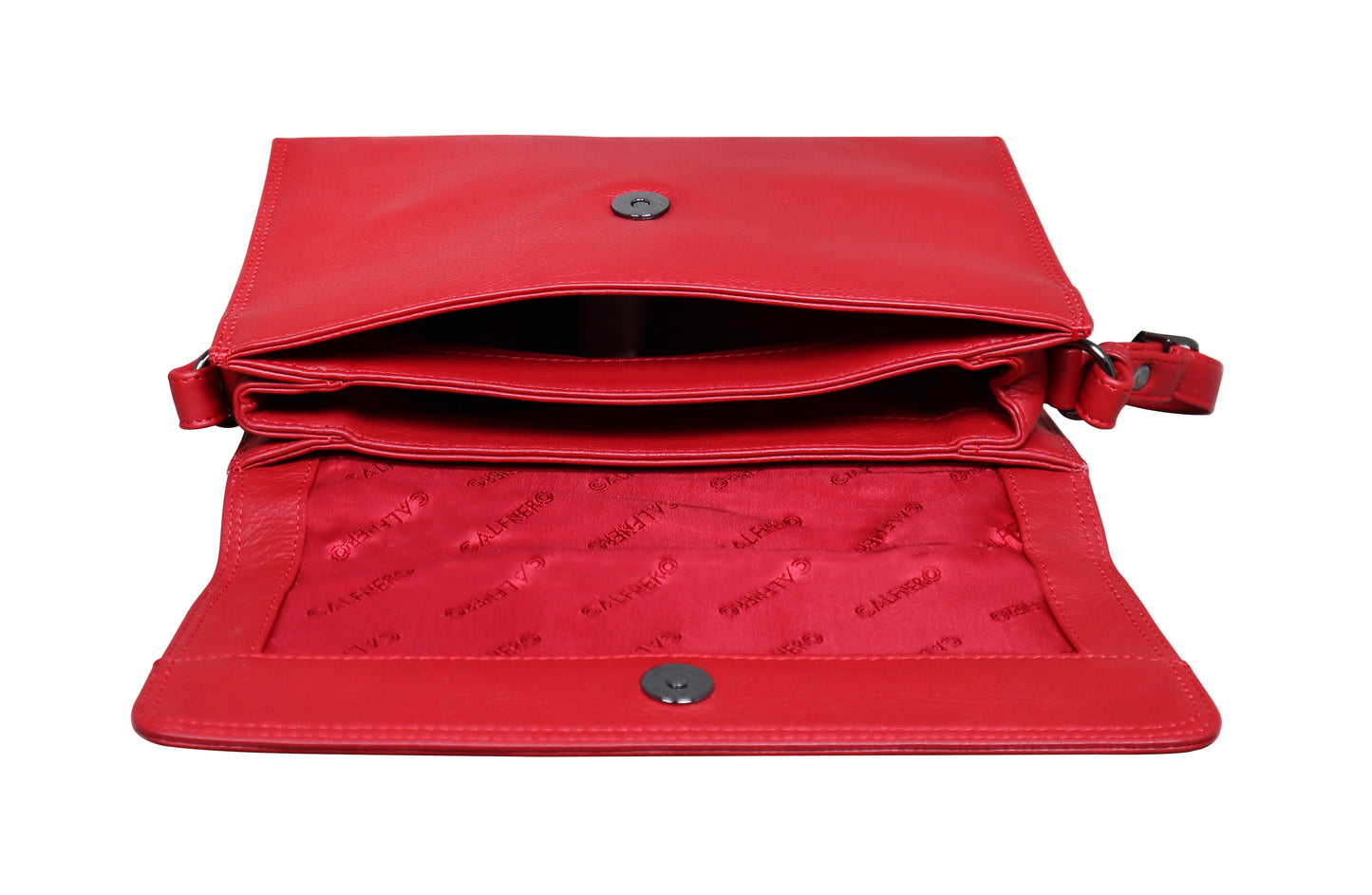 Calfnero Genuine Leather Women's Sling Bag (101-Red)