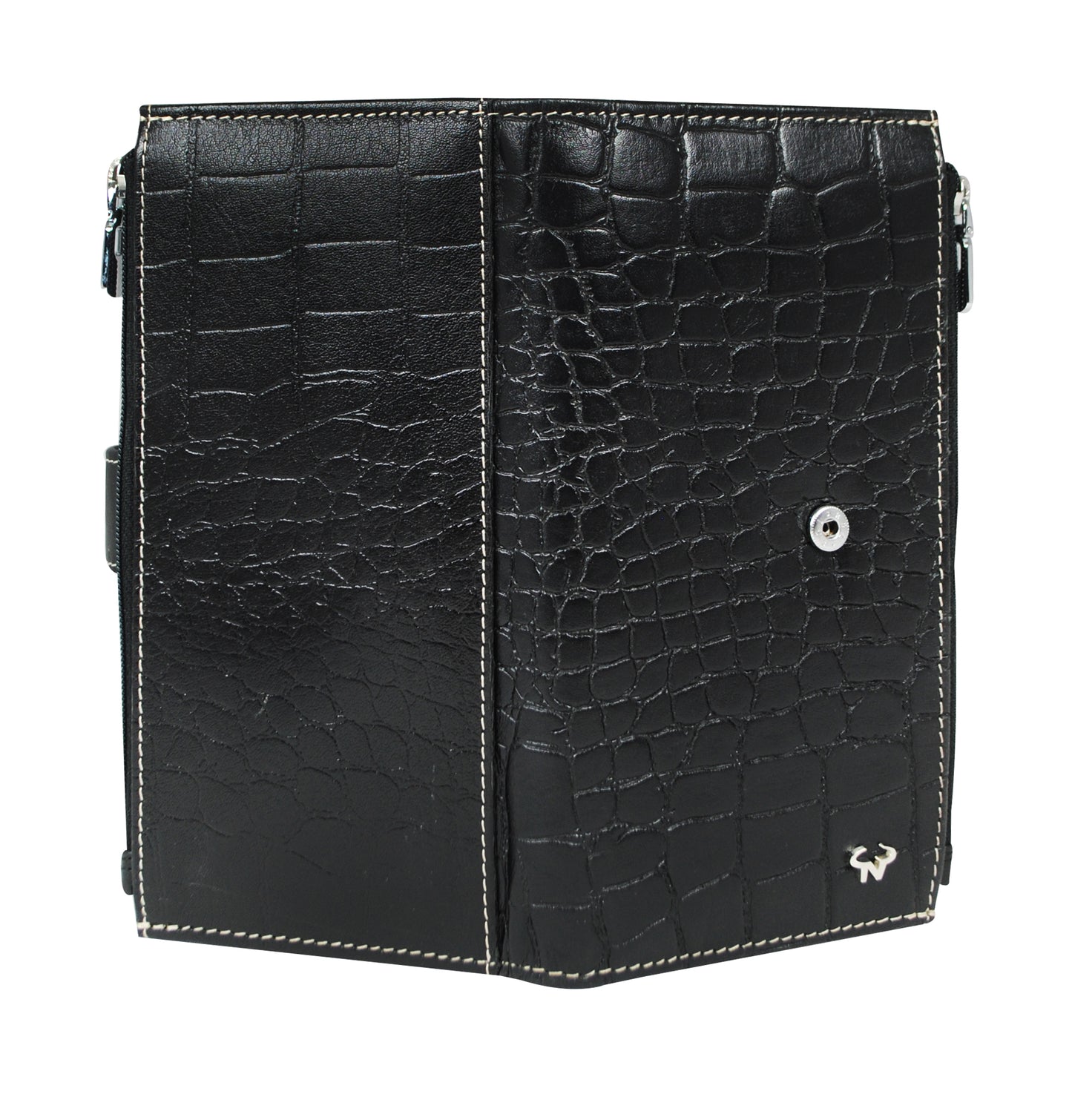 Calfnero Genuine Leather Women's wallet (1011-Black-Coco)