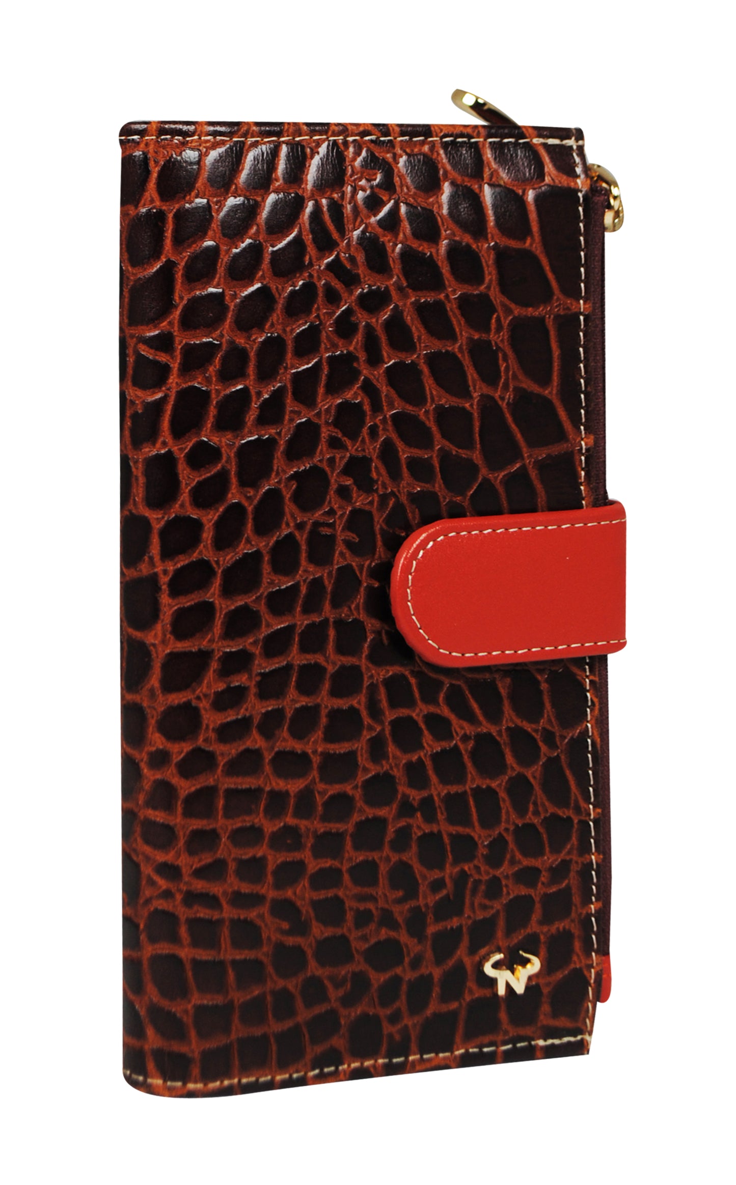 Calfnero Genuine Leather Women's wallet (1011-Brown-Coco)
