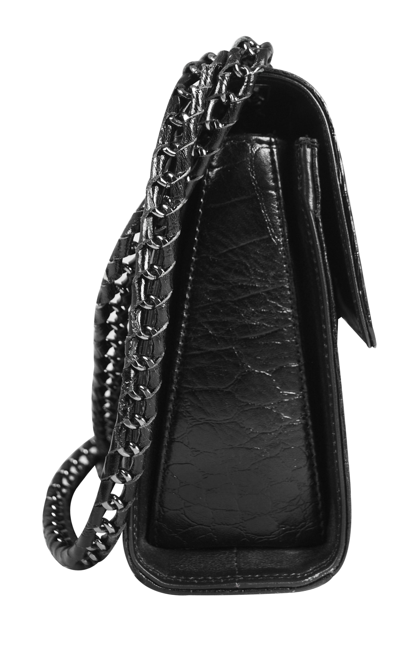 Calfnero Genuine Leather Women's Sling Bag (102-Black Coco)