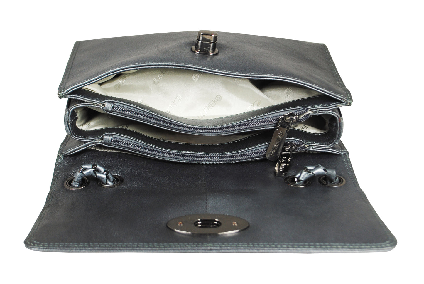 Calfnero Genuine Leather Women's Sling Bag (102-Metalic)