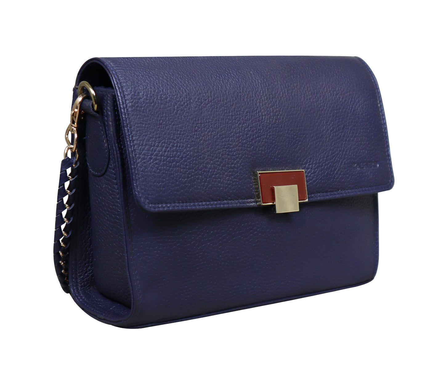 Calfnero Genuine Leather Women's Sling Bag (102-Navy)