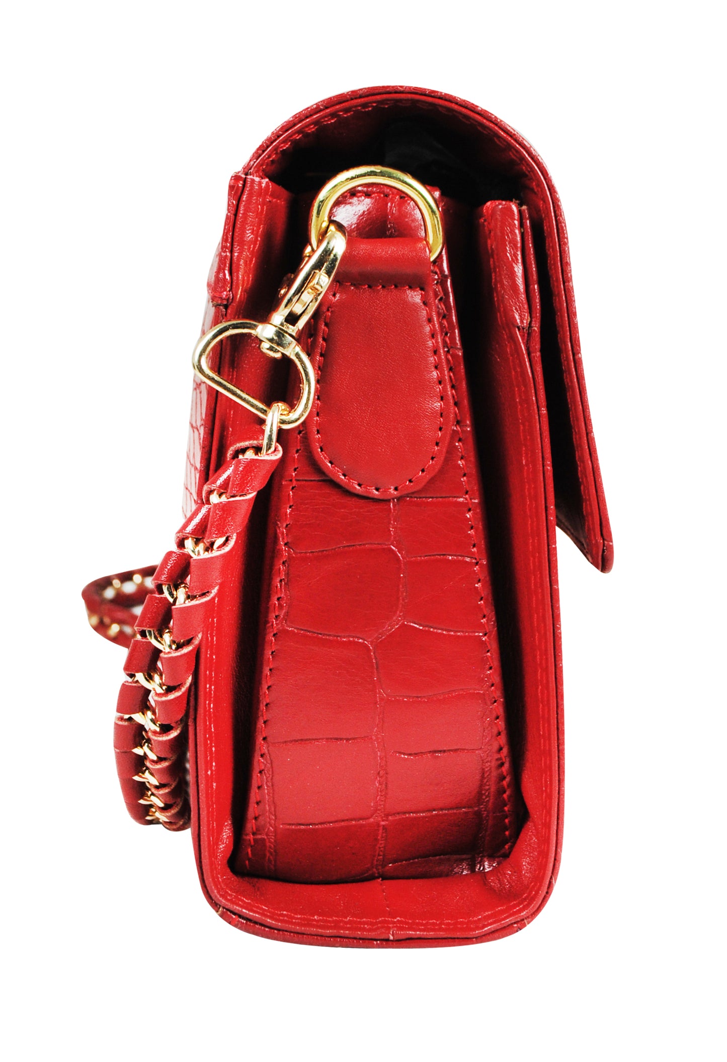 Calfnero Genuine Leather Women's Sling Bag (102-Red-Coco)