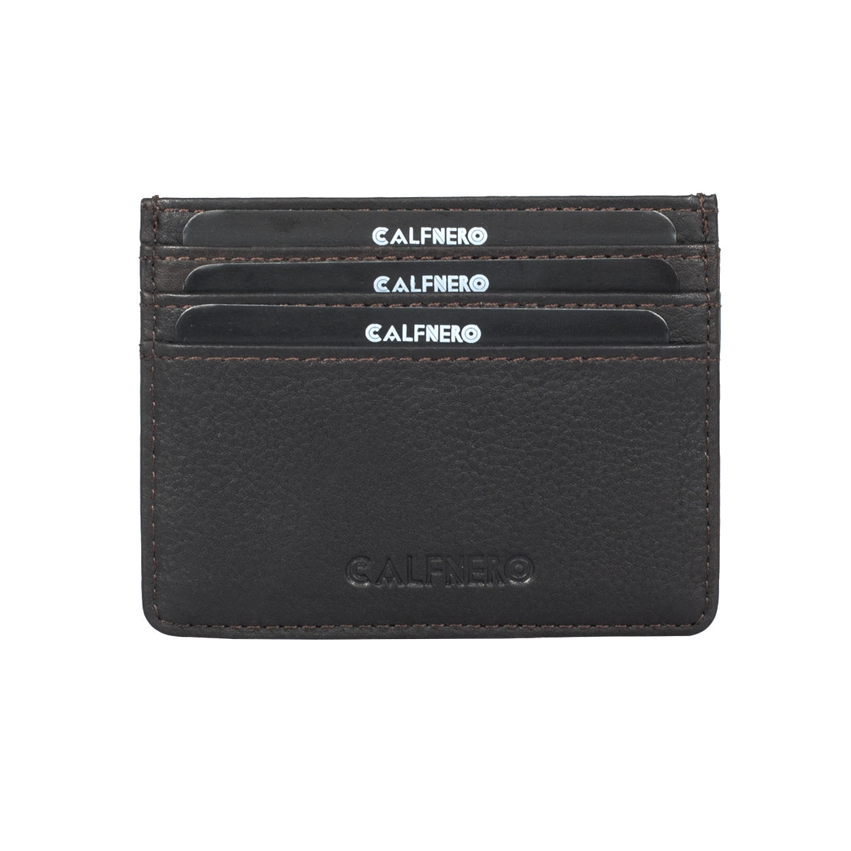 Calfnero Genuine Leather Card Case (1044-Brown)