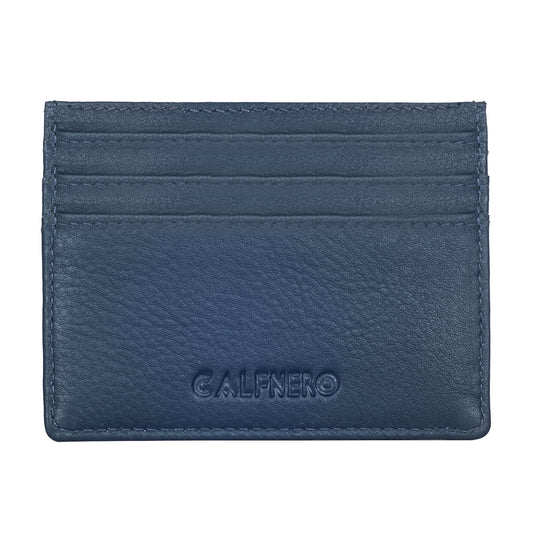 Calfnero Genuine Leather Card Case (1044-Navy)