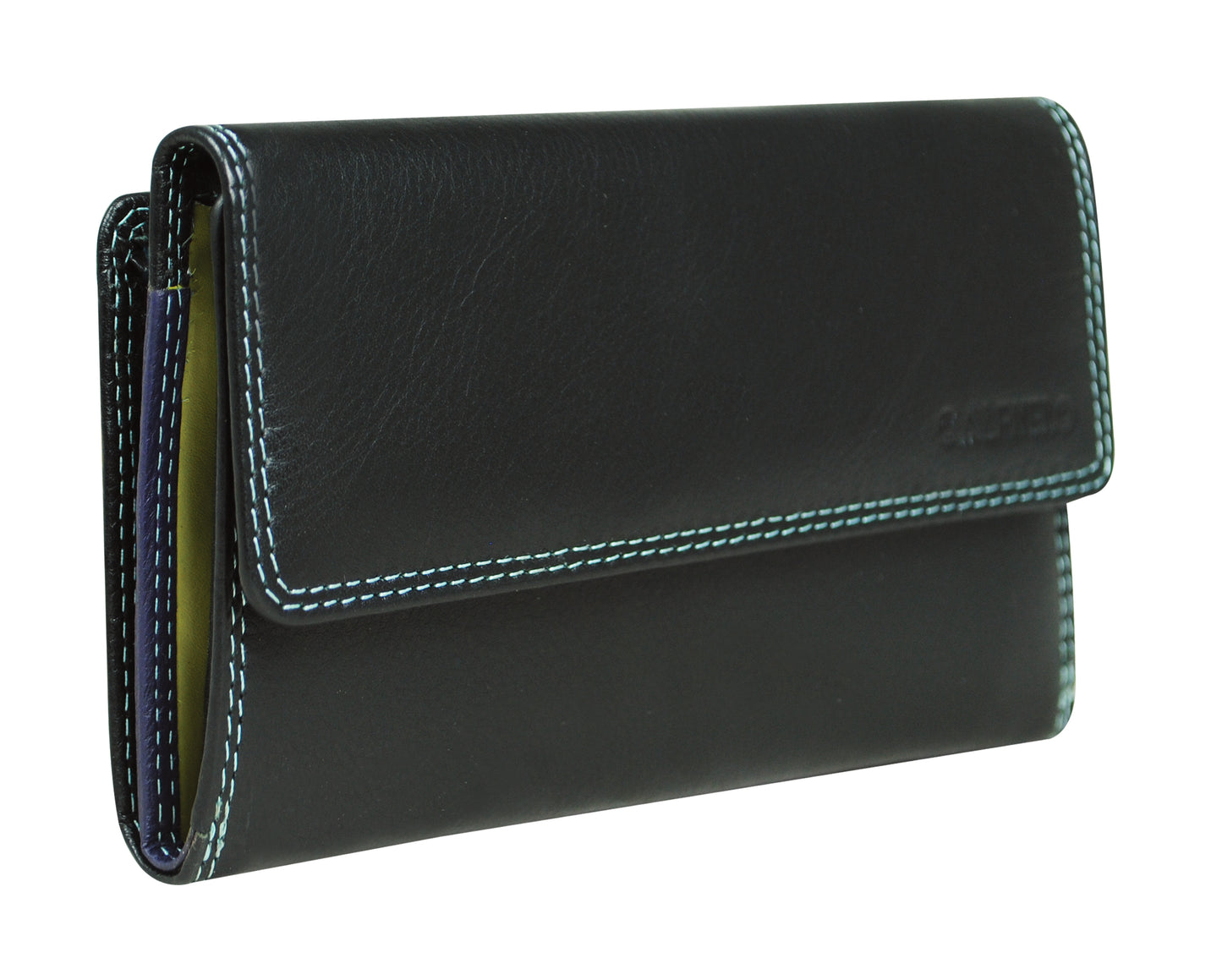Calfnero Genuine Leather Women's Wallet (10771-Black-Multi)