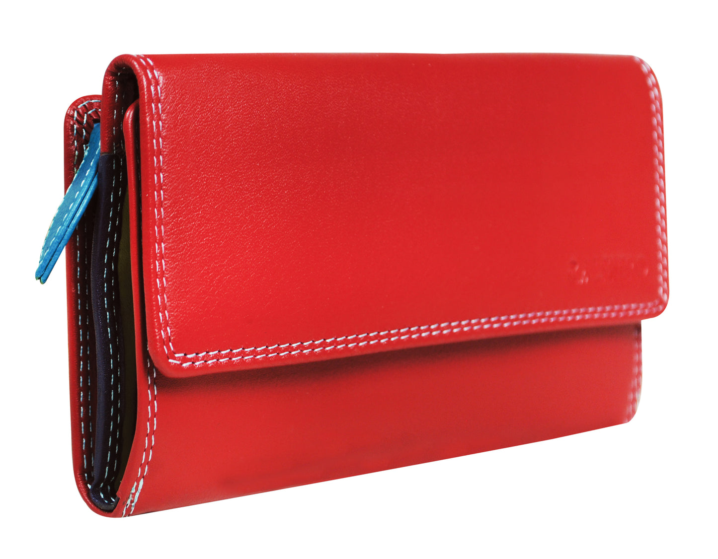 Calfnero Genuine Leather Women's Wallet (10771-Red-Multi)
