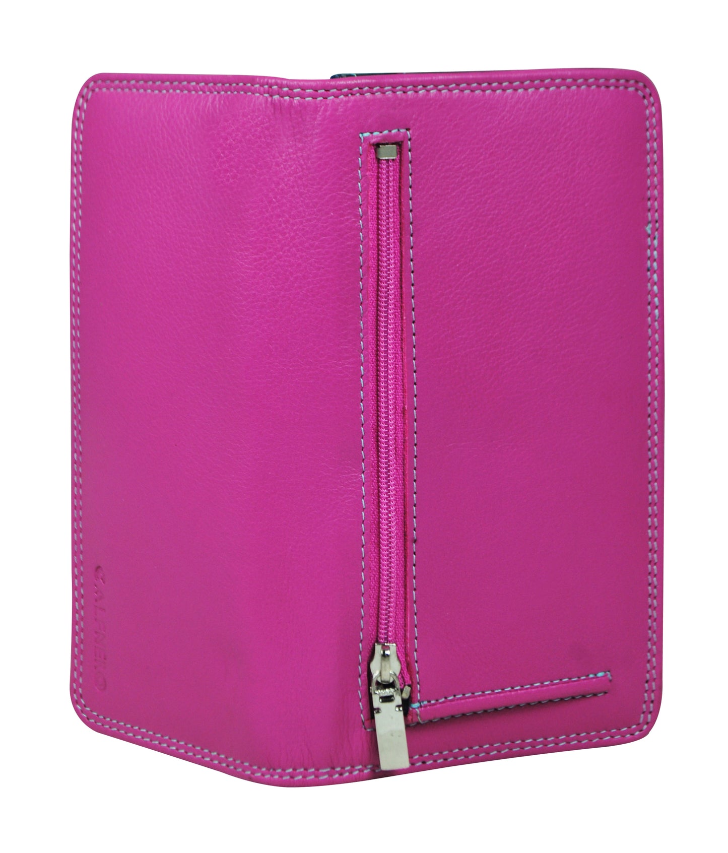 Calfnero Genuine Leather Women's wallet (109-Pink-Multi)