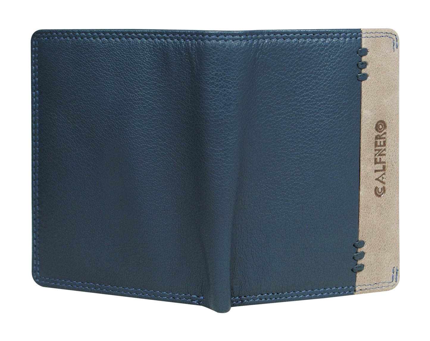 Calfnero Genuine Leather  Men's Wallet (11227-Blue)